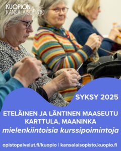 Kuopion kansalaisopisto_Kuopio_kurssipoimintoja2025