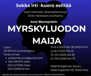 Kuopion kansalaisopisto. Myrskyluodon Maijan juliste. Kuvituskuva.