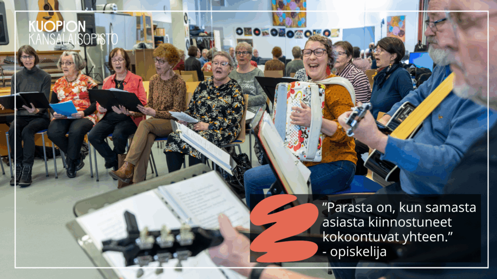 Kuopion kansalaisopisto. Maaninka tammikuu 2026 kurssit. Kuvituskuva.