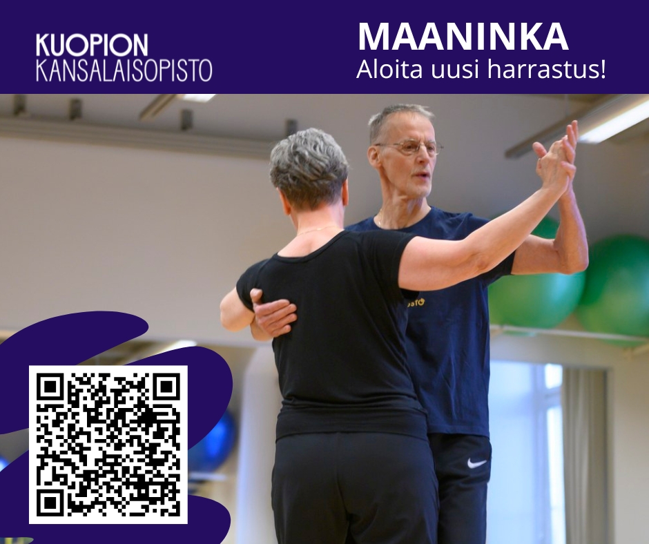 Kuopion kansalaisopisto. Maaninka tammikuu 2026 kurssit.