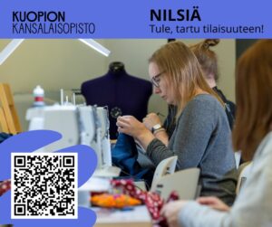 Kuopion kansalaisopisto. Nilsiä tammikuu 2026 kurssit. Kuvituskuva.