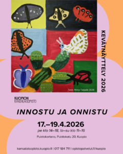 Kuopion kansalaisopisto. Kevätnäyttely 2026. Kuvituskuva.