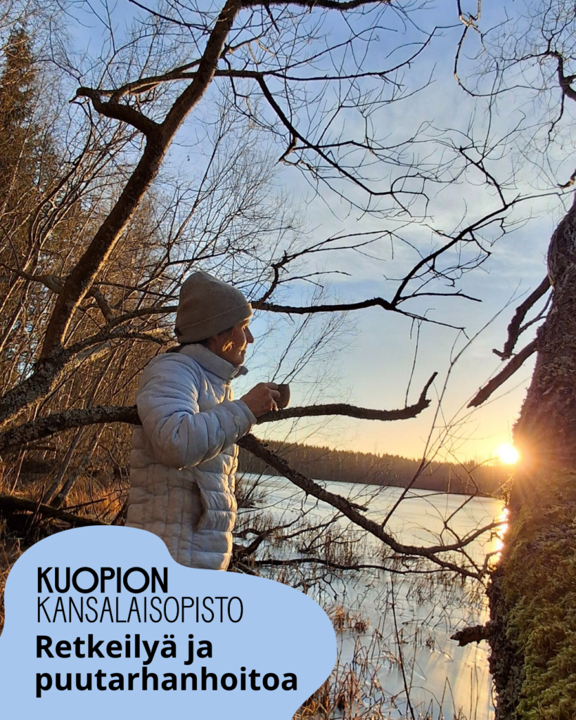 Kuopion kansalaisopisto. Retkeilyä ja puutarhanhoitoa. Kuvituskuva.