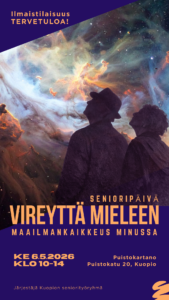 Vireyttä mieleen 2026. Puistokartano ke 6.5.2026 klo 10-14.