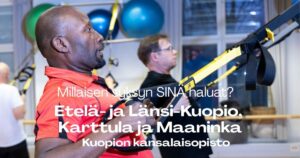 Kuopion kansalaisopisto. Syyskuun 2026 kurssit. Etelä-ja Länsi Kuopio, Karttula, Maaninka. Vapaita kurssipaikkoja.