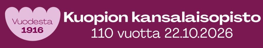 Kuopion kansalaisopisto 110 vuotta. Kuvituskuva.