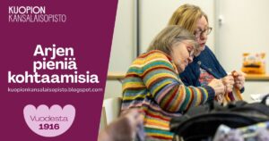 Kuopion kansalaisopisto. Arjen pieniä kohtaamisia. Kuvituskuva.
