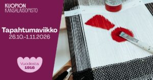 Kuopion kansalaisopisto tapahtumaviikko 26.10-1.11.2026. Kuvituskuva.